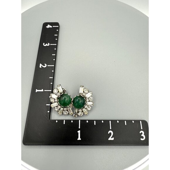 Vintage Christian Dior For Kramer Gripoix Rhinestone Earrings Note - Picture 14 of 14